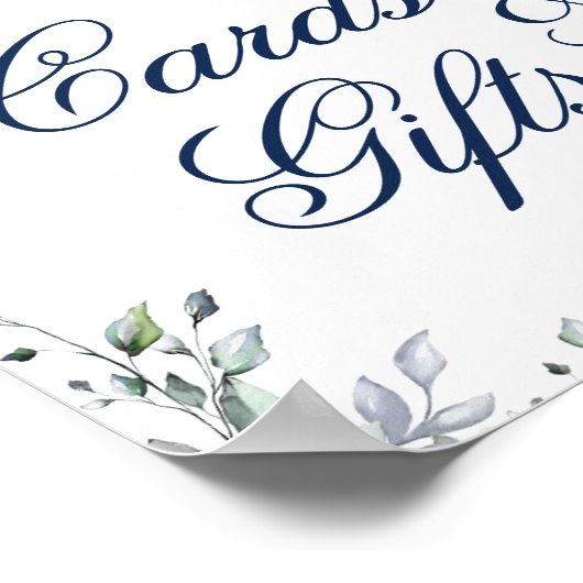 Poster Panneau Mariage Sunflower Eucalyptus Cartes et cad (Coin)