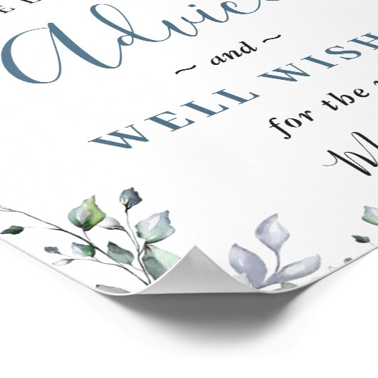 Poster Panneau Mariage Sunflowers Eucalyptus Conseils & s (Coin)