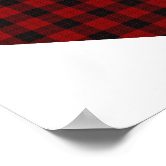 Poster Panneau Mariage Tartan Heart débranché (Coin)