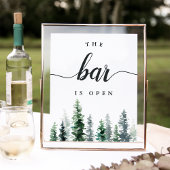 Poster Panneau Mariage Timber Grove "The Bar is Open"