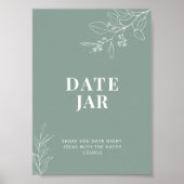 Poster Panneau Mariage vert Jar Sage (Devant)