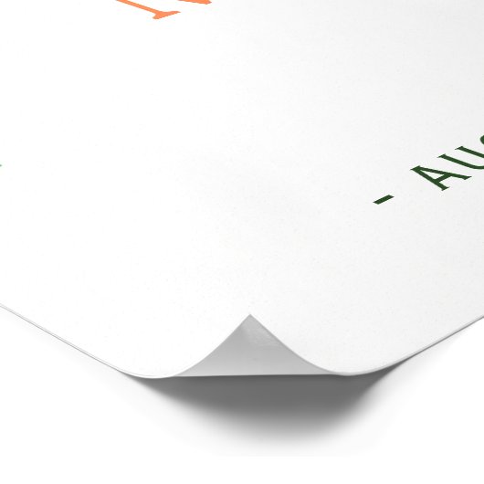 Poster Panneau mariage vert pêche de plage d'ananas tropi (Coin)