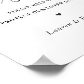 Poster Panneau Masque Visage Mariage Moderne (Coin)