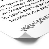 Poster Panneau Mémorial de Mariage À Tout Jamais Dans Nos (Coin)