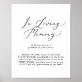 Poster Panneau Mémorial De Mariage Délicat En Souvenir (Devant)