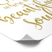 Poster Panneau Mémorial de Script Une Lumière Reste Dorée (Coin)