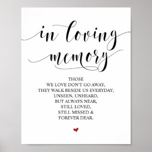 Poster Panneau Mémorial En Mémoire Affectueuse Dans Notre