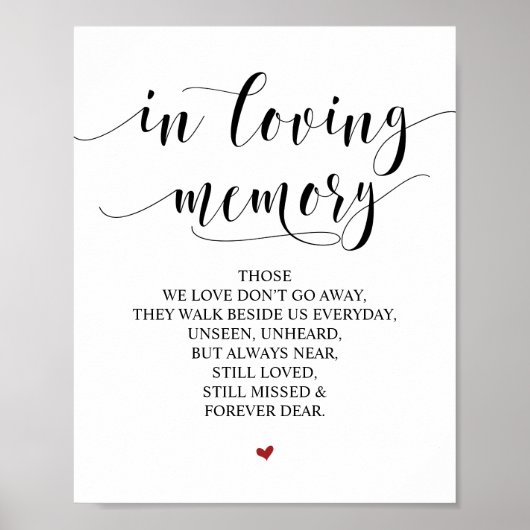 Poster Panneau Mémorial En Mémoire Affectueuse Dans Notre (Devant)