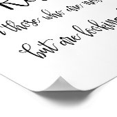 Poster Panneau Mémorial Réservé pour Mariage (Coin)