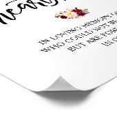 Poster Panneau Mémorial Rustique À Jamais Dans Nos Cœurs (Coin)