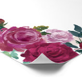 Poster Panneau MENU BARRE | florale bordeaux | barre mari (Coin)