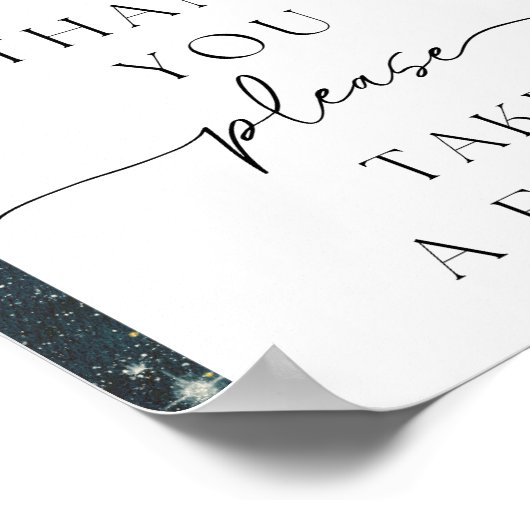 Poster Panneau Merci spatial | Symbole de préférence spat (Coin)