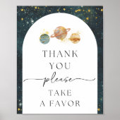 Poster Panneau Merci spatial | Symbole de préférence spat (Devant)