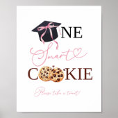Poster Panneau Mignonne Rose Une Cookie Intelligente (Devant)