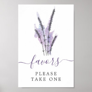 Poster Panneau Minimaliste Lavande Violet pour Cadeaux