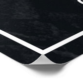 Poster Panneau minimaliste Mariage noir à barre ouverte (Coin)