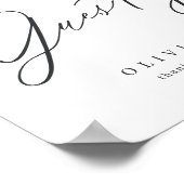 Poster Panneau minimaliste moderne mariage d'écriture (Coin)