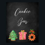 Poster Panneau moderne Chalkboard Christmas Cookies Bar S<br><div class="desc">Panneau moderne Chalkboard Hot Cococa Bar</div>