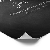 Poster Panneau moderne Chalkboard Mariage Hot Cocoa Bar (Coin)