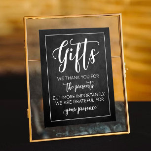 Poster Panneau moderne Chalkboard Mariages Cadeaux