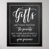 Poster Panneau moderne Chalkboard Mariages Cadeaux (Devant)