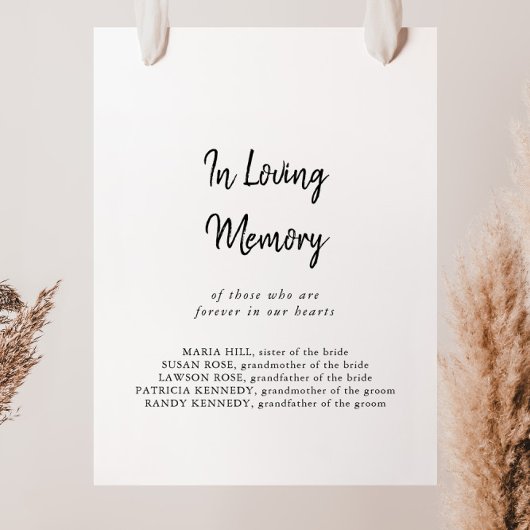 Poster Panneau Moderne En Mémoire Amoureuse