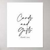 Poster Panneau moderne et élégant pour cartes et cadeaux (Devant)