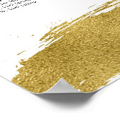 Poster Panneau moderne Mariage Faux Gold (Coin)