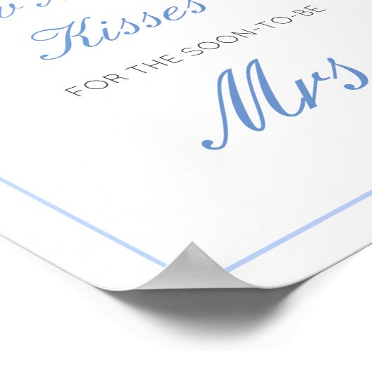 Poster Panneau modifiable « Devinez combien de baisers po (Coin)