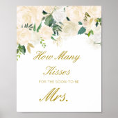 Poster Panneau modifiable 'Devinez combien de baisers pou (Devant)