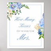 Poster Panneau modifiable Devinez combien de baisers pour (Devant)