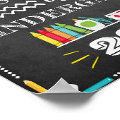 Poster Panneau modifiable du dernier jour de l'école (Coin)