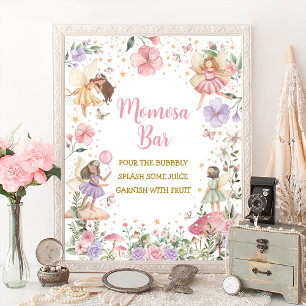Poster Panneau Momosa Bar Fée Florale Jardin bébé Fille
