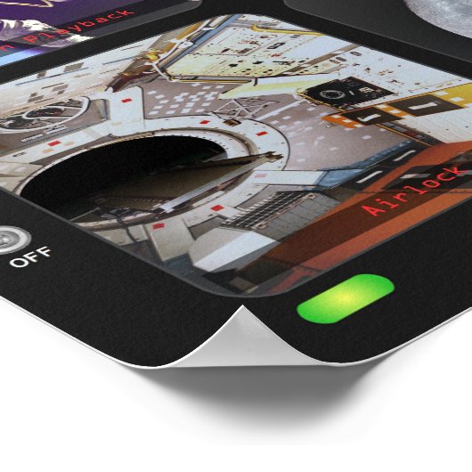 Poster Panneau Moniteur de navette spatiale (Coin)