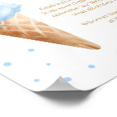 Poster Panneau Ne dites pas Bébé Fête de Bébé Glace Bleue (Coin)