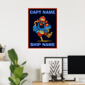 Poster Panneau Nom du pirate enfant (Bureau à domicile)