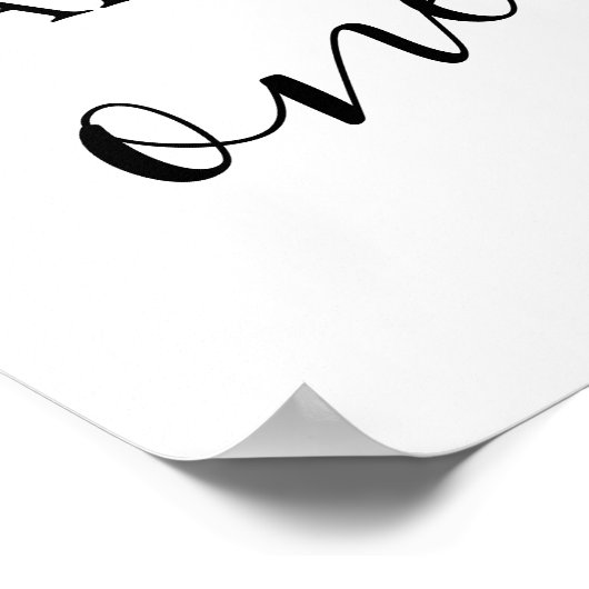 Poster Panneau Numéro de table baby shower (Coin)