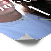 Poster Panneau Numéro de table du Mariage photo (Coin)