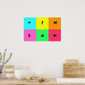 Poster Panneau Ocean Glow_six, multicolore, multiicône (Cuisine)