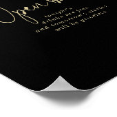 Poster Panneau Open Bar Mariage Gold Confetti (Coin)