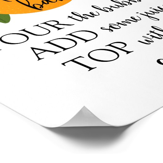 Poster Panneau Orange Bar Mimosa (Coin)