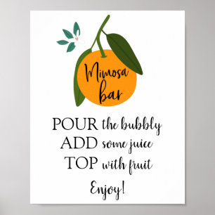 Poster Panneau Orange Bar Mimosa