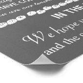 Poster Panneau ou carte mariage Merci - feux de fête (Coin)