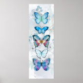 Poster Panneau Papier bleu - toile Imprimer (Devant)