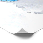 Poster Panneau Papier bleu - toile Imprimer (Coin)