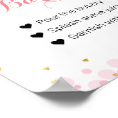 Poster Panneau parties scintillant Lune rose Aquarelle Mi (Coin)