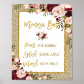 Poster Panneau Parties scintillant or Mimosa Bar Signal F (Devant)