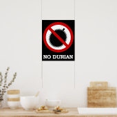 Poster Panneau Pas de Fruit Tropical Durian (Cuisine)