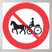 Poster Panneau Pas De Route De Cheval Et Buggy (Devant)