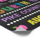 Poster Panneau Pastel Chalkboard Premier jour de 4e année (Coin)